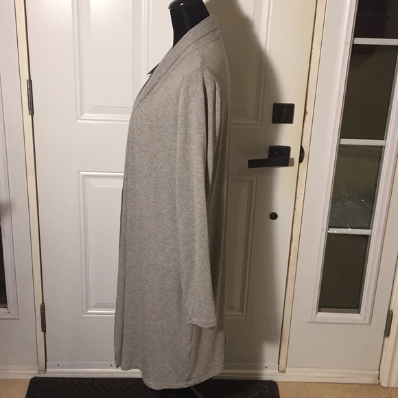 Basic By Yest Yessica Grey Melange Cardigan Size 12 - Picture 3 of 14